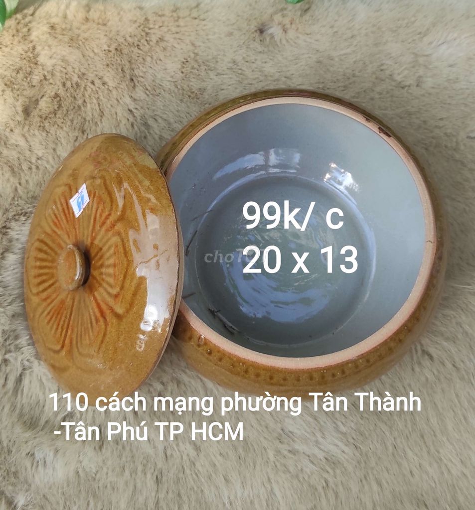 Thố đựng gia vị men da lươn. Mua bán Nội thất, đồ gia dụng khác tại Quận Tân Phú Tp Hồ Chí Minh được đăng bởi Gốm Sứ Hà Thành hình 1