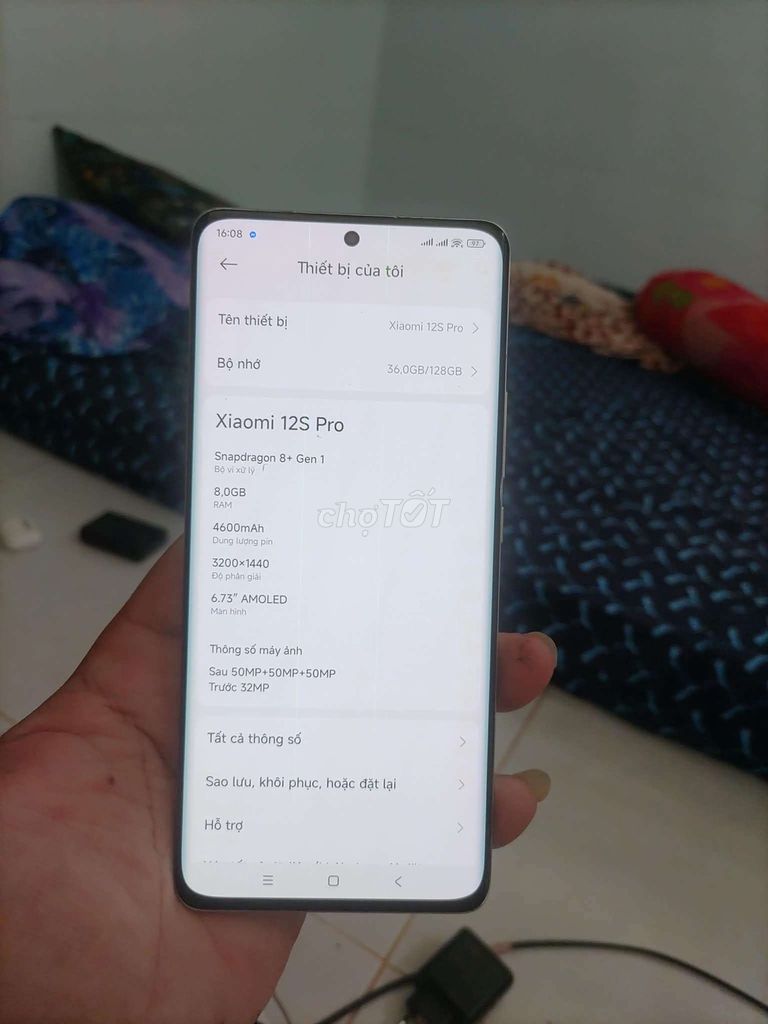 Xiaomi 12S Pro 8GB/128GB Trắng. Mua bán Điện thoại tại Thành phố Rạch Giá Kiên Giang được đăng bởi gia huy hình 1
