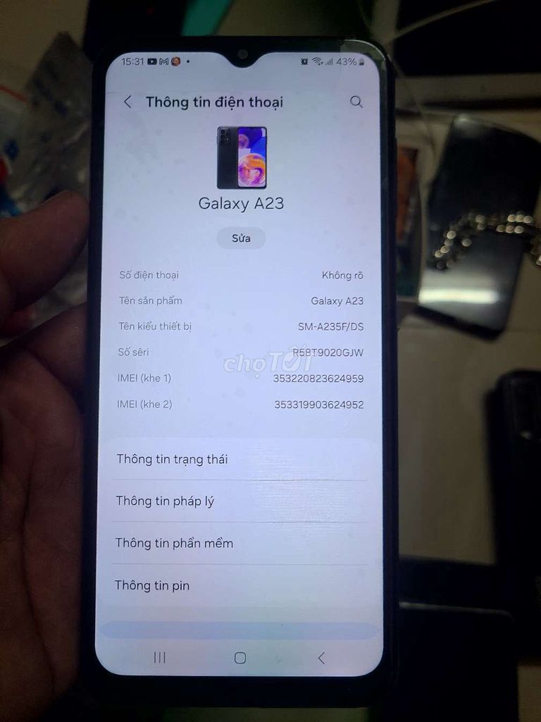 Samsung Galaxy A23 128GB xám