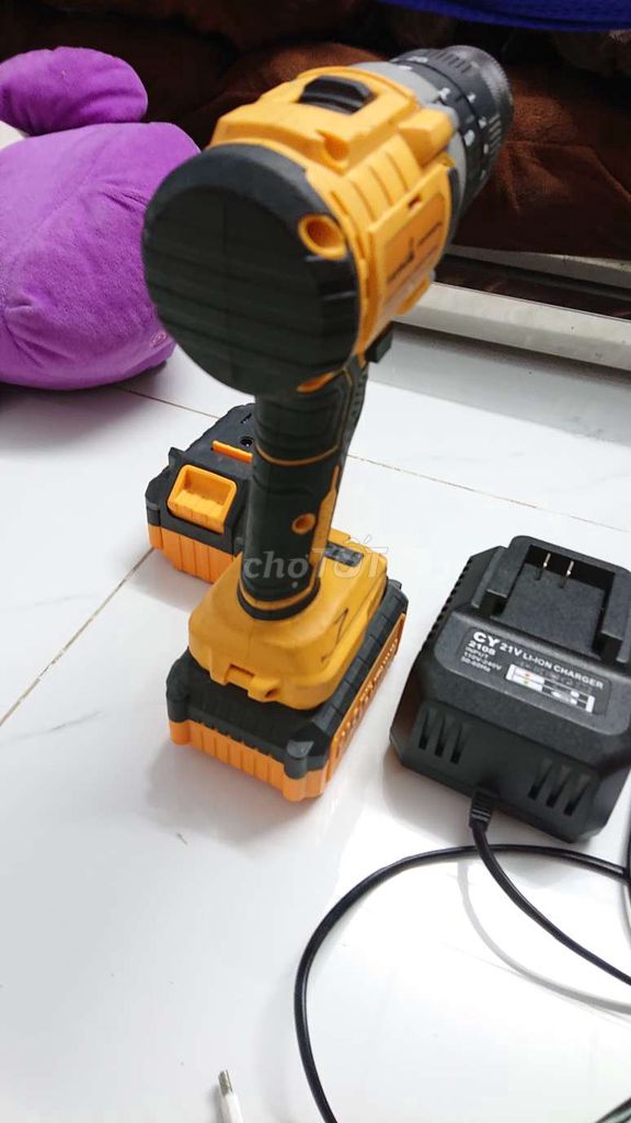 Máy khoan pin 108v nội địa mạnh kèm 2 pin