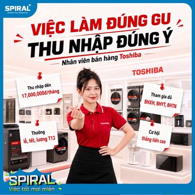 TOSHIBA-TUYỂN NHÂN VIÊN BÁN HÀNG TỈNH VĨNH PHÚC