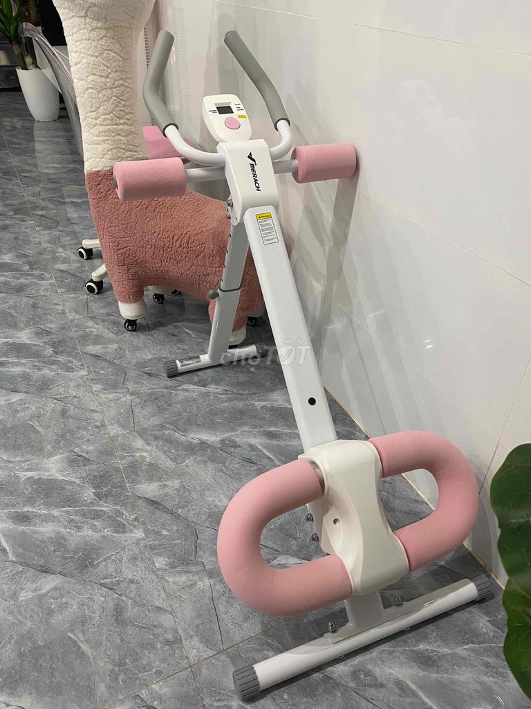 Máy tập bụng Merach Hồng Trắng Như mới