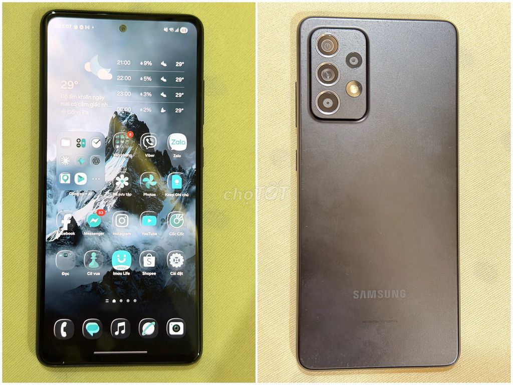 SAMSUNG GALAXY A52S 5G 128GB CHÍNH HÃNG, ONE UI 8.. Mua bán Điện thoại tại Thành phố Qui Nhơn Bình Định được đăng bởi tintin hình 1