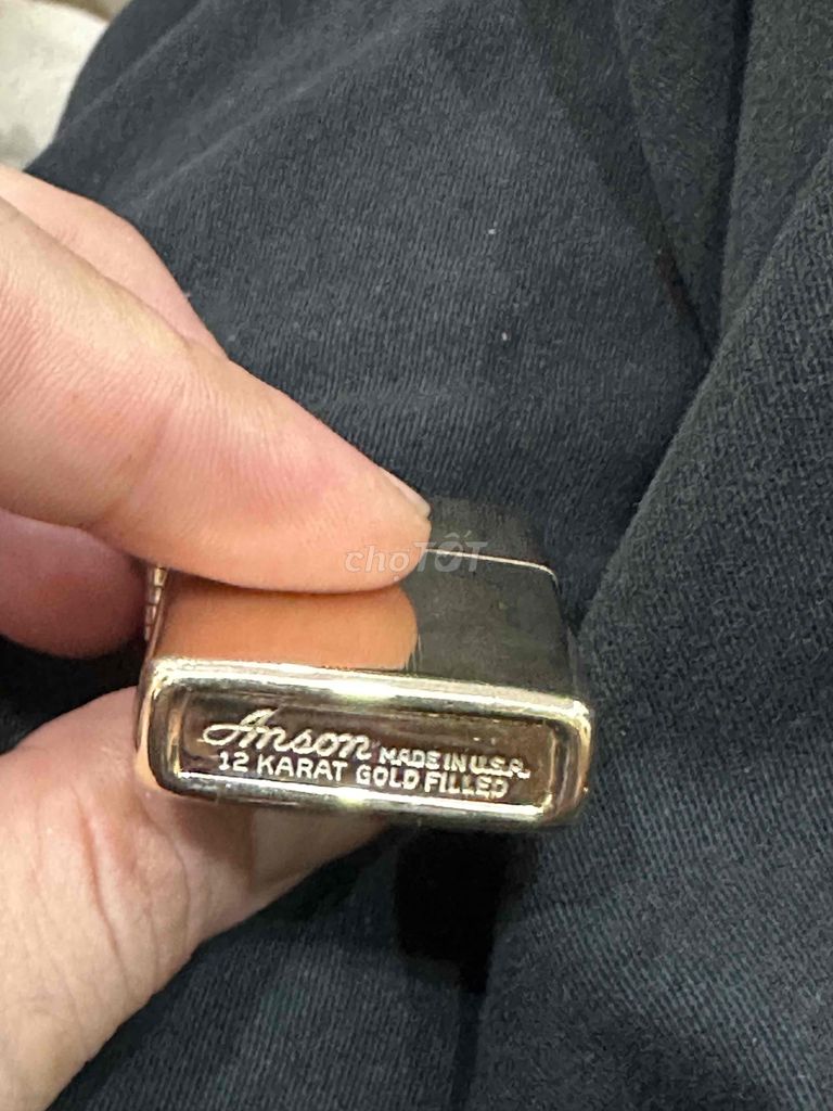 bật lửa zippo anson bọc vàng 12k toàn thân