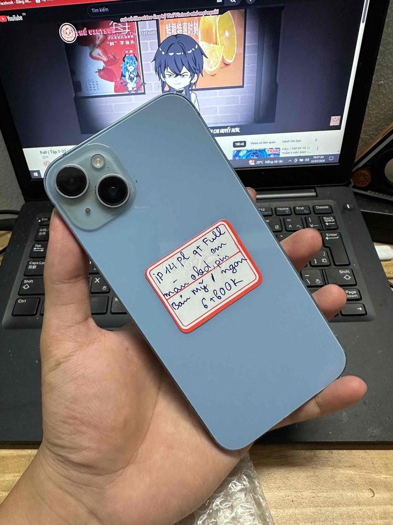 Apple iPhone 14 Plus 128GB Xanh. Mua bán Điện thoại tại Quận Hoàng Mai Hà Nội được đăng bởi Trường An mobile 87 Tam Trinh Hn ZL09847mot6845 hình 1