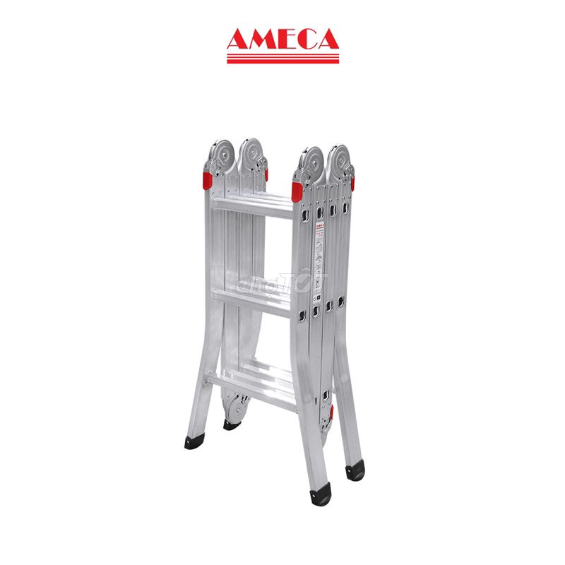 THANG NHÔM GẤP 4 ĐOẠN CHỮ M AMECA