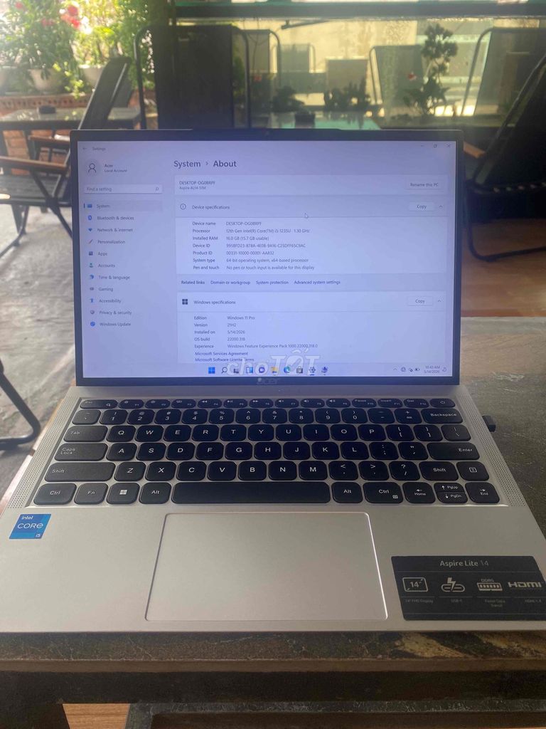 Acer Aspire Lite 14 i5-1235u 16GB/512GB. Mua bán Laptop tại Huyện Bình Chánh Tp Hồ Chí Minh được đăng bởi baloc86 hình 1