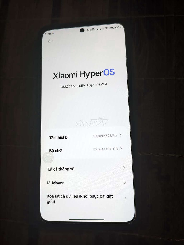 Xiaomi Redmi K50 Ultra 128GB Xanh. Mua bán Điện thoại tại Huyện Thanh Oai Hà Nội được đăng bởi Ahihi hình 1