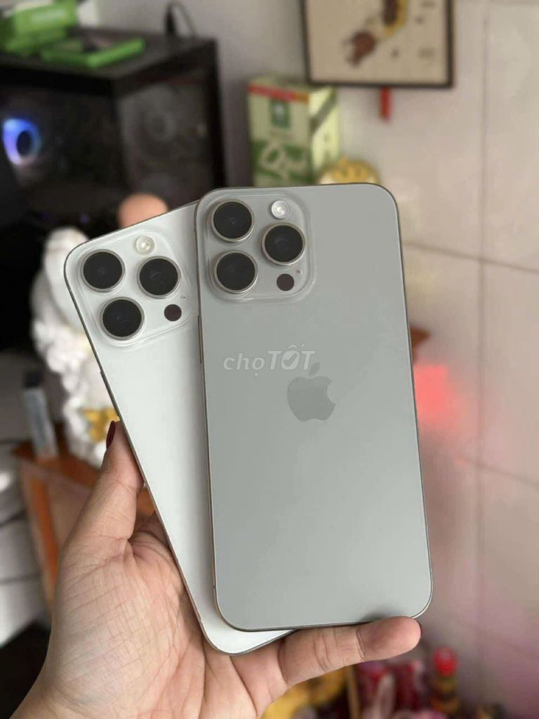 Apple iPhone 15 Pro Max Xám Trắng Quốc tế Zin Full. Mua bán Điện thoại tại Quận 12 Tp Hồ Chí Minh được đăng bởi Hội Đồ Điện Tử hình 1