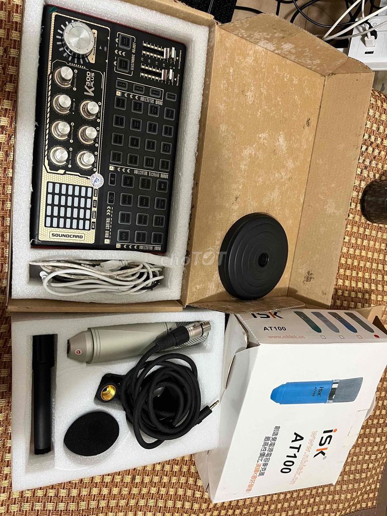Bộ micro ISK AT100 Soundcard K300 Plus. Mua bán Tivi, Âm thanh tại Quận Nam Từ Liêm Hà Nội được đăng bởi Trần Văn Tùng hình 1