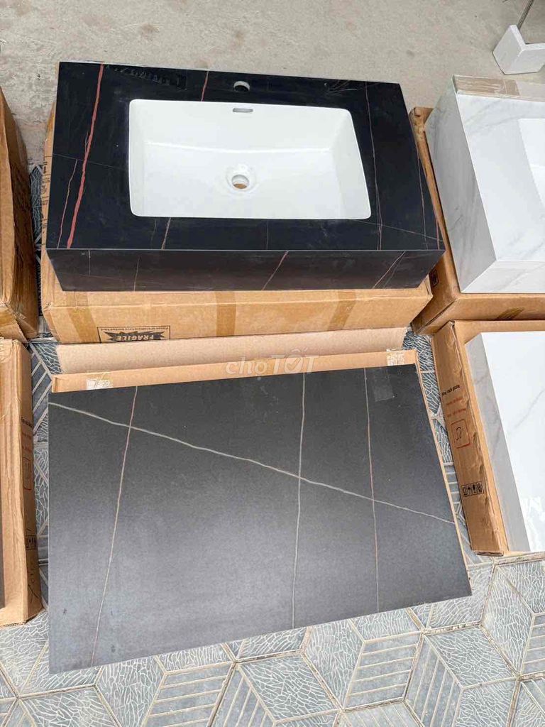 Bàn đá chậu rửa Đá Đen Trắng Xám. Mua bán Thiết bị vệ sinh, nhà tắm tại Quận Tây Hồ Hà Nội được đăng bởi Phương ly hình 1
