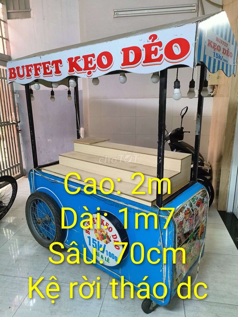 Xe đẩy bán hàng,bán kẹo,trà sữa,cafe,đồ ăn vặt.. Mua bán Đồ chuyên dụng, Giống nuôi trồng tại Quận Bình Tân Tp Hồ Chí Minh được đăng bởi HuyQ12 hình 1
