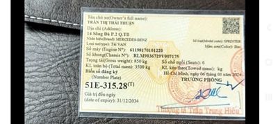 BÁN XE MERCEDES-BENZ SPRINTER  HẠ TẢI 6 CHỖ. Mua bán Ô tô tại Quận Gò Vấp Tp Hồ Chí Minh được đăng bởi chính chủ