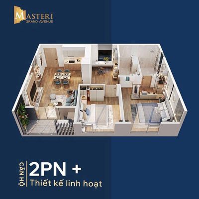 Bán căn góc chung cư Masterise Cổ Loa, 2PN, 58m2, Tầng 19