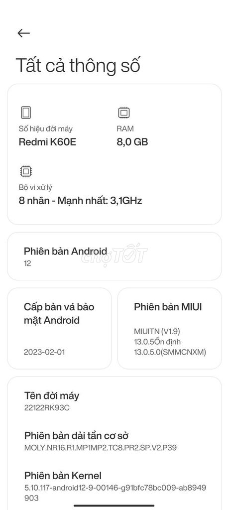 Xiaomi Redmi K60E 256GB Xanh. Mua bán Điện thoại tại Quận Nam Từ Liêm Hà Nội được đăng bởi Tên chưa cung cấp hình 1