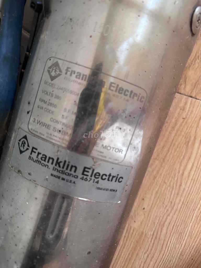 Bơm chìm Franklin Electric 2445099004. Mua bán Đồ chuyên dụng, Giống nuôi trồng tại Huyện Phù Cát Bình Định được đăng bởi Quoc Toan Nguyen hình 1