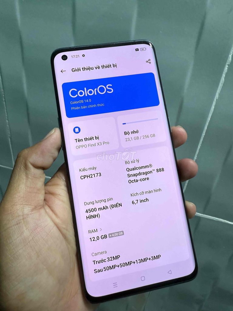 oppo Find X3 pro ram 12gb/256gb