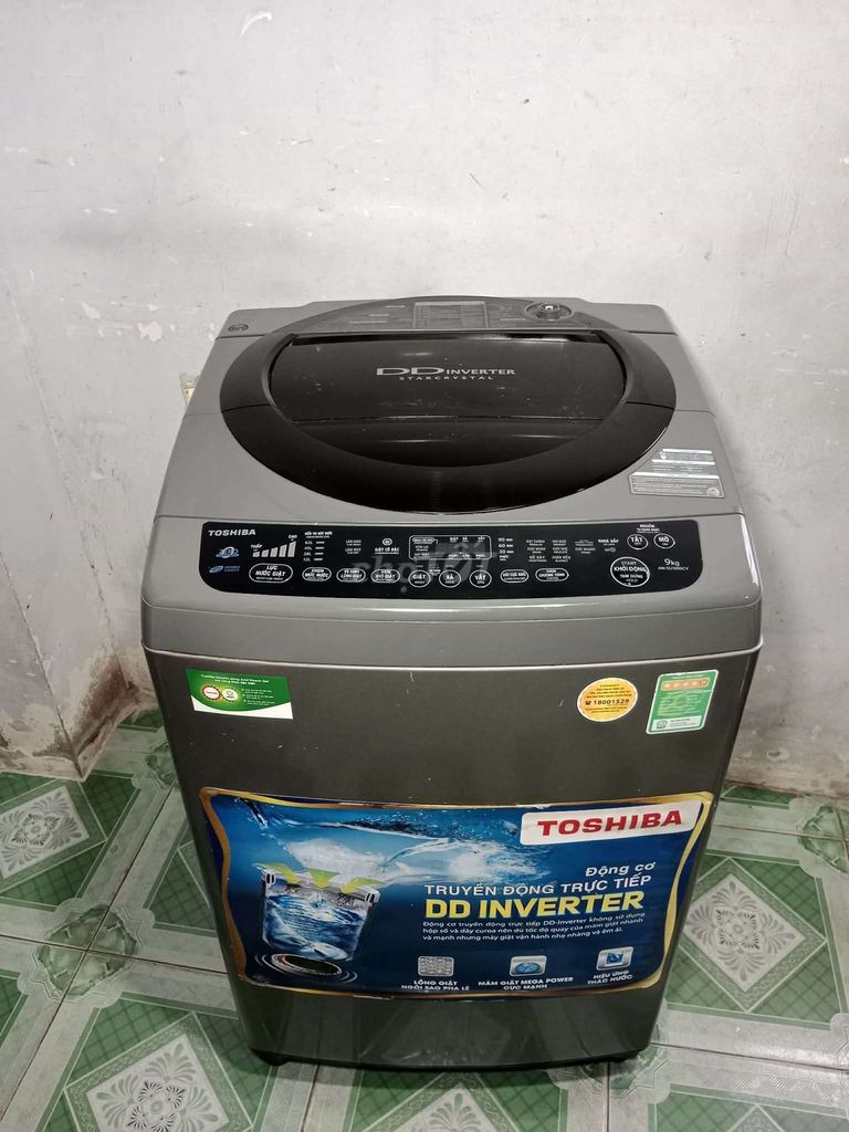 Máy giặt Toshiba 9kg Inverter Xám. Mua bán Máy giặt tại Thành phố Thủ Đức Tp Hồ Chí Minh được đăng bởi Nguyễn Tâm  hình 1