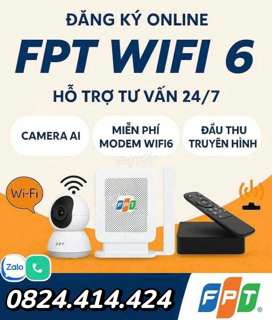 💥Lắp đặt WIFI 6 FPT & Camera hiện đại💥