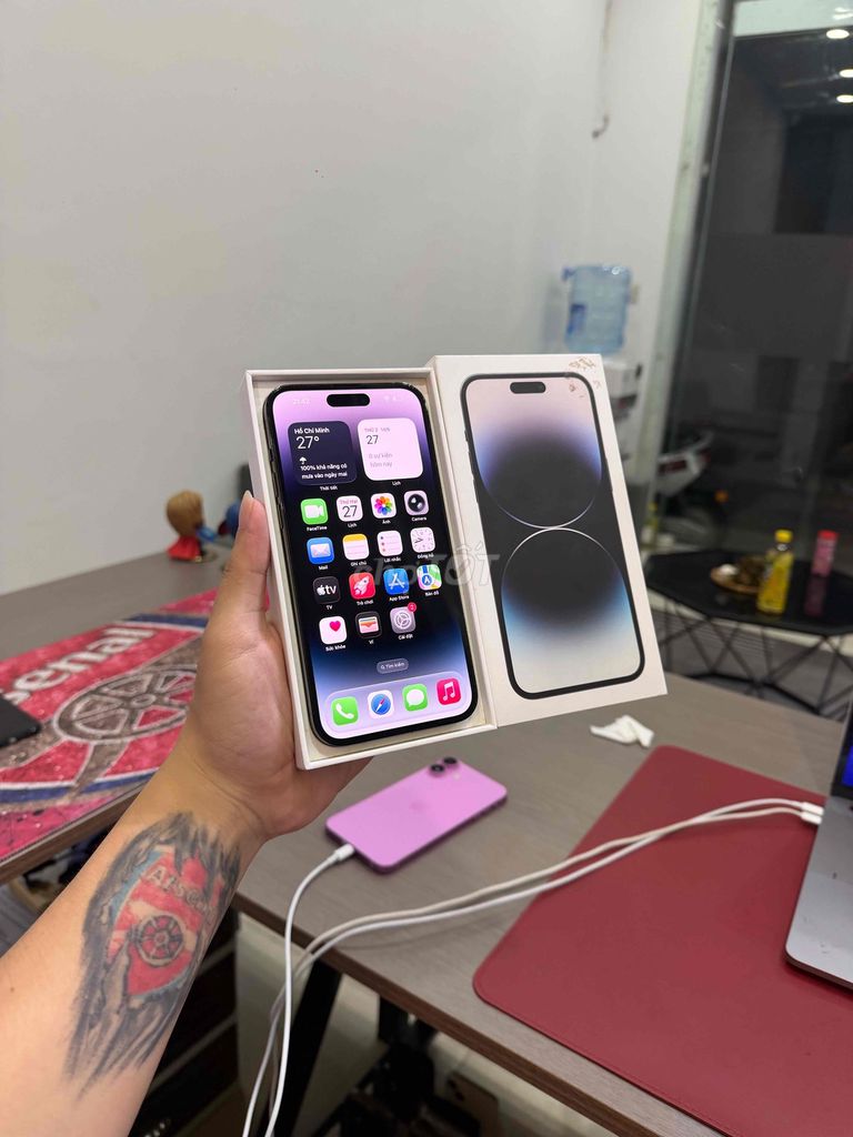 Apple iPhone 14 Pro Max QTE 128GB Đen Zin All. Mua bán Điện thoại tại Quận Cầu Giấy Hà Nội được đăng bởi Trung Kiên Trả Góp Bao Nợ Xấu hình 1