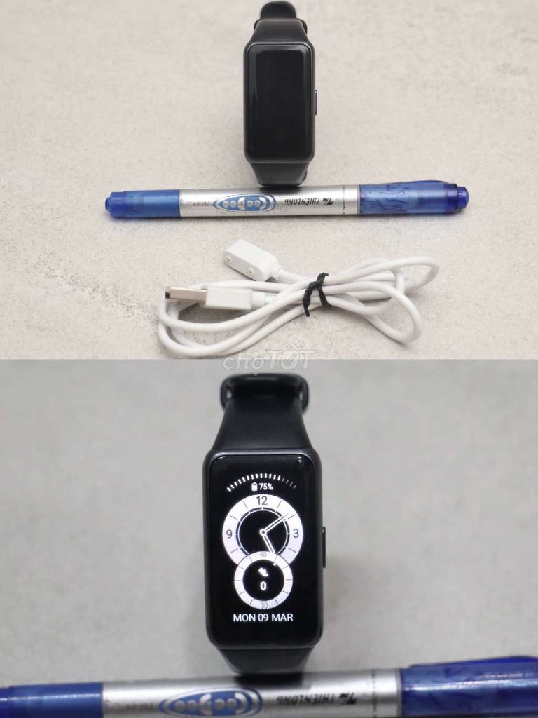 Huawei Band 6 Đen. Mua bán Thiết bị đeo thông minh tại Quận 6 Tp Hồ Chí Minh được đăng bởi Quoc Anh hình 1