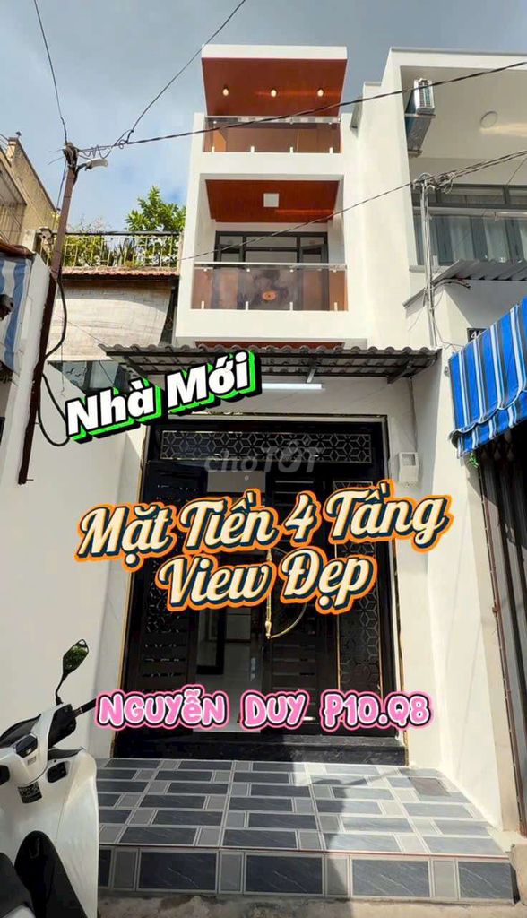 Bán nhà 4 lầu mặt tiền nguyễn Duy p10 Q8.