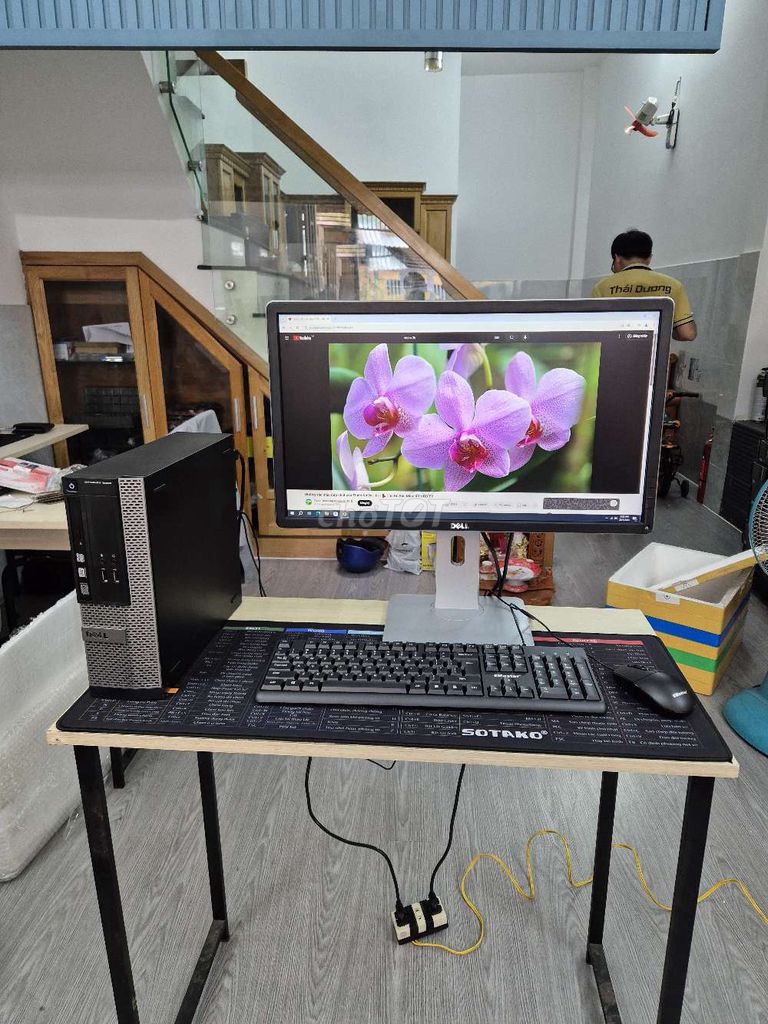 Bộ máy dell màn 23.5inch chỉ 3700k