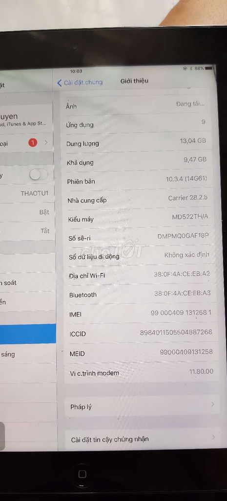 Apple iPad 3 A1460 16GB Xám. Mua bán Máy tính bảng tại Quận 10 Tp Hồ Chí Minh được đăng bởi Phúc Nguyễn hình 1
