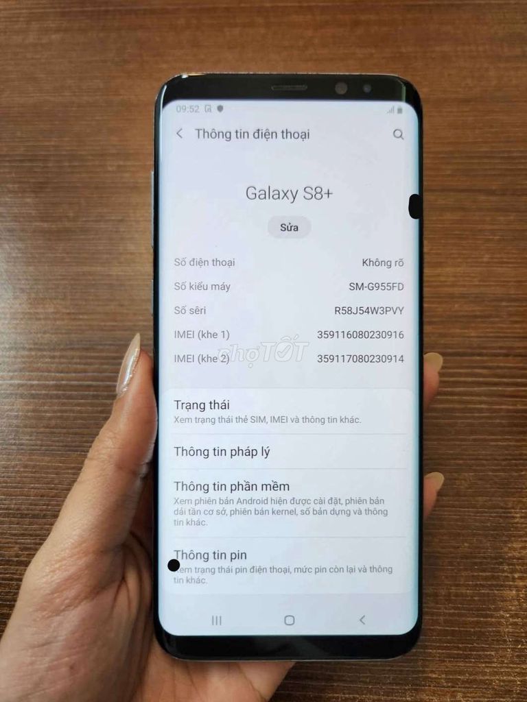 Samsung Galaxy S8+ Đen Màn đốm nhỏ. Mua bán Điện thoại tại Quận Hoàng Mai Hà Nội được đăng bởi Quang Trường hình 1