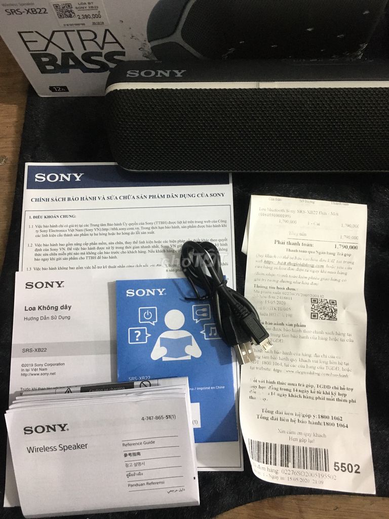 0986506377 - Loa di động Sony SRS-XB22 chính hãng do TGDĐ pphối