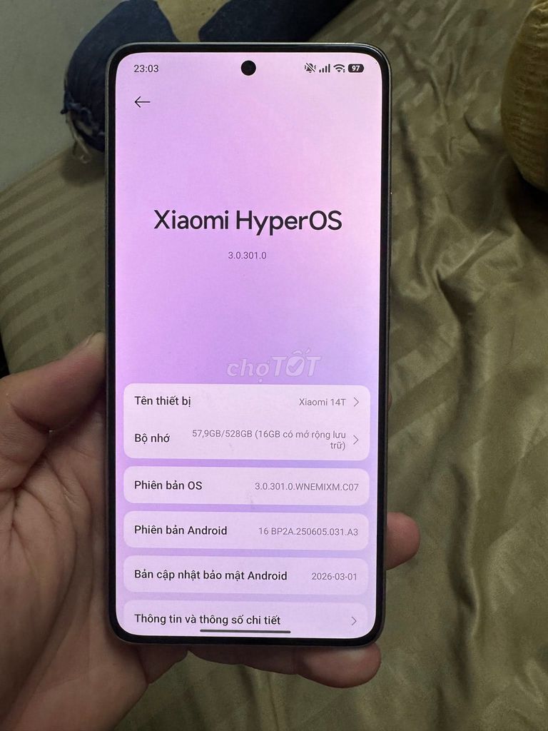 Xiaomi 14T 512GB Xám 12GB. Mua bán Điện thoại tại Quận 7 Tp Hồ Chí Minh được đăng bởi Hội Đồ Điện Tử hình 1