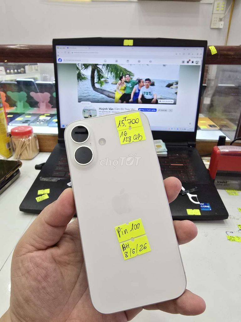 Iphone 16 128GB - Có Ổ Sim. Mua bán Điện thoại tại Thành phố Long Xuyên An Giang được đăng bởi Facebook Cầm Đồ Thúy Vân hình 1