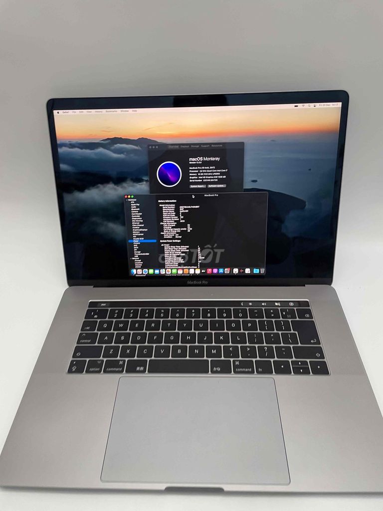 Macbook Pro 2017 15 inch i7 Ram 16g Ssd256g,màn 2k