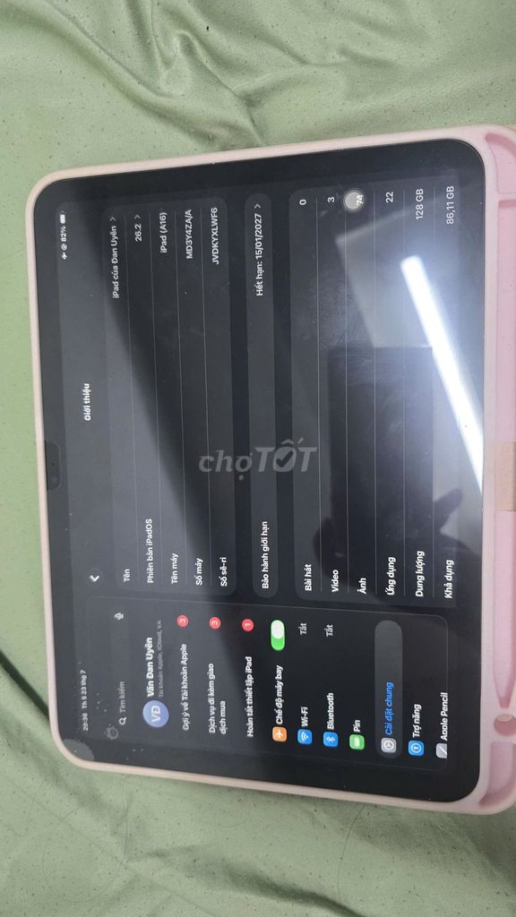 Apple iPad A16 128gb. Mua bán Máy tính bảng tại Quận 5 Tp Hồ Chí Minh được đăng bởi hu lam ban phat hình 1