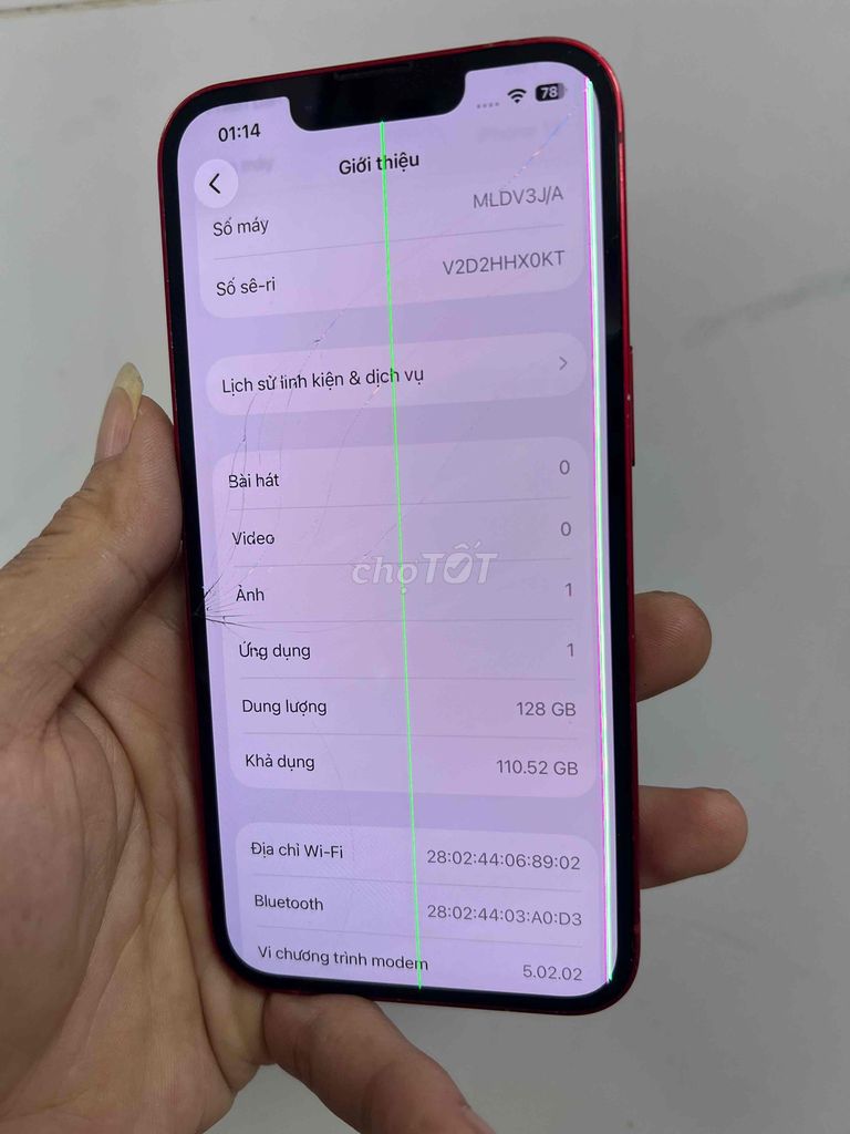 Apple iPhone 13 128GB Đỏ. Mua bán Điện thoại tại Thành phố Tân An Long An được đăng bởi lê văn thái hình 1