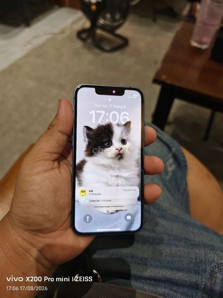 Apple iPhone 13 mini 256GB Xanh Đã thay pin. Mua bán Điện thoại tại Quận Ngũ Hành Sơn Đà Nẵng được đăng bởi Thuong hình 1