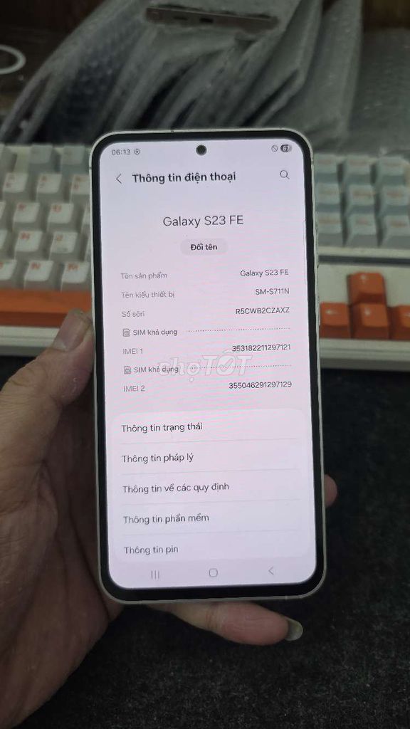 S23 FE 8GB/256GB zin đẹp nét đủ màu. Mua bán Điện thoại tại Quận Thanh Xuân Hà Nội được đăng bởi Shandp thanh xuân hình 1