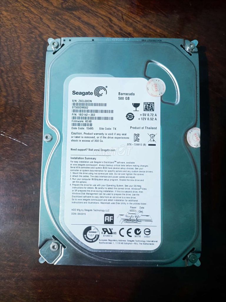 ổ cứng hdd 500gb sk 100%. Mua bán Linh kiện (RAM, Card...) tại Thành phố Đồng Xoài Bình Phước được đăng bởi 20-Minh Phúc hình 1