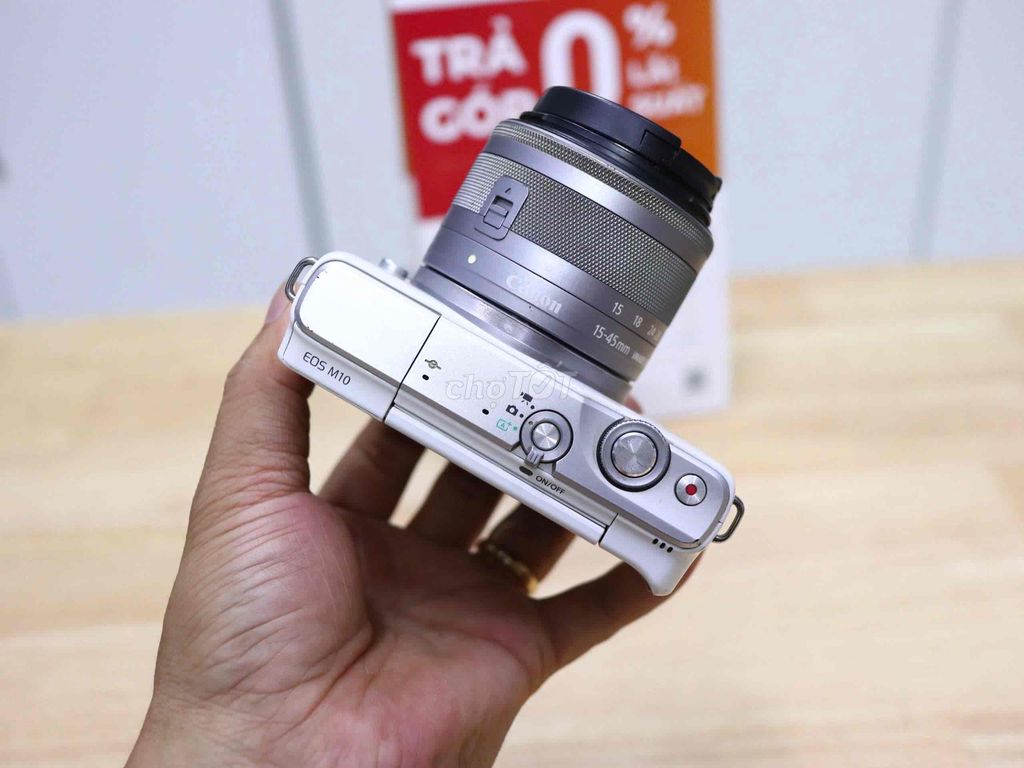 Canon M10 +lens 15-45stm Body ,lens đẹp kính đẹp