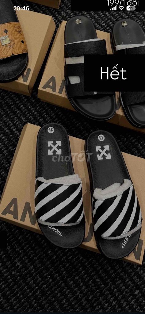 Dép lê Off-White Nam Đen trắng size 42 Đã sử dụng. Mua bán Giày dép tại Quận Ba Đình Hà Nội được đăng bởi Trung Hiếu hình 1