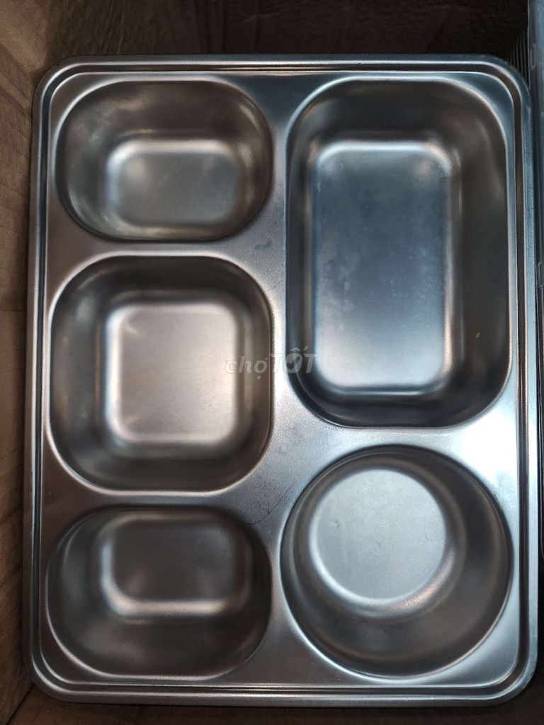 Khay cơm Inox 5 ngăn Bạc. Mua bán Dụng cụ nhà bếp tại Quận Lê Chân Hải Phòng được đăng bởi Nguyễn Thu Giang hình 1