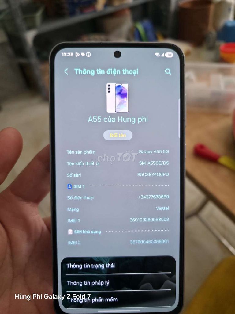 Samsung Galaxy A55 5G Trắng. Mua bán Điện thoại tại Quận Bình Tân Tp Hồ Chí Minh được đăng bởi Hung phi Nguyen hình 1