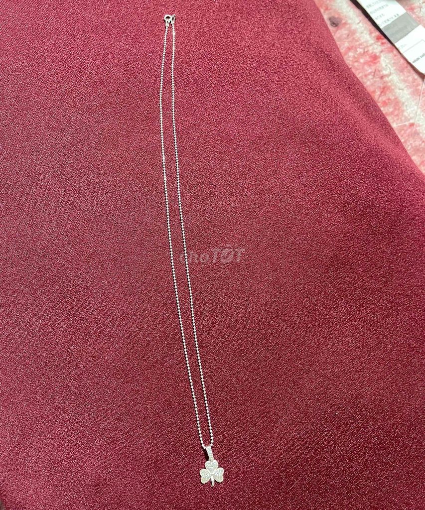 Dây chuyền Bạc S925 Bi cắt giác 5 tấc kèm mặt. Mua bán Phụ kiện thời trang khác tại Quận Long Biên Hà Nội được đăng bởi Heo19 hình 1