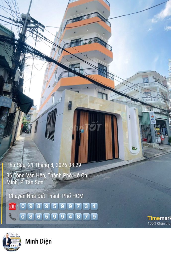 GÓC 2 MT TỐNG VĂN HÊN TÂN BÌNH - 20 PHÒNG CHDV DÒNG TIỀN HƠN 1TỶ/ NĂM 