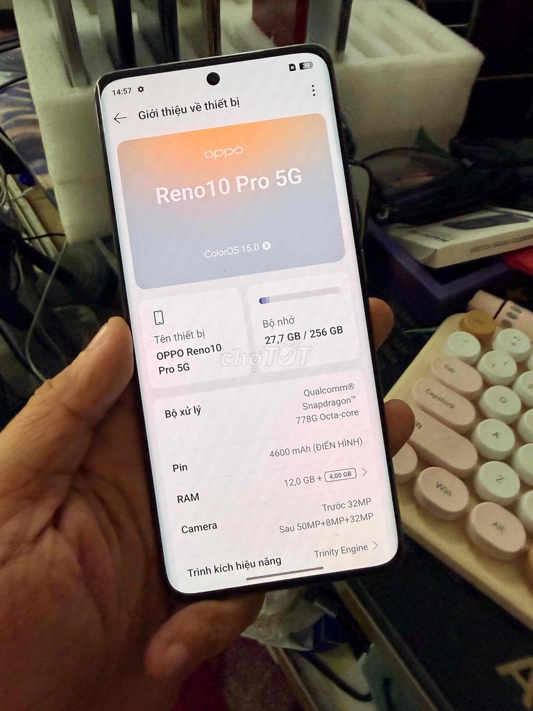 Oppo Reno10 Pro 5G 256GB Xám. Mua bán Điện thoại tại Quận Tân Bình Tp Hồ Chí Minh được đăng bởi Tran Minh Anh hình 1