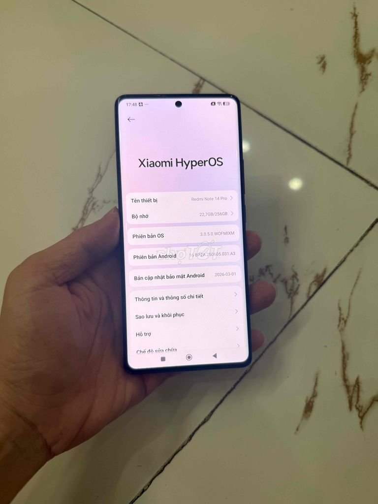 Xiaomi Redmi Note 14 Pro 256GB chính hãng zin cũ. Mua bán Điện thoại tại Quận Hà Đông Hà Nội được đăng bởi Mạnh Mobile hình 1