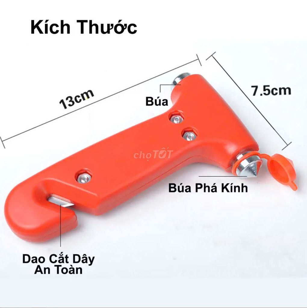 Búa thoát hiểm ô tô phá cửa kính ô tô khấn cấp