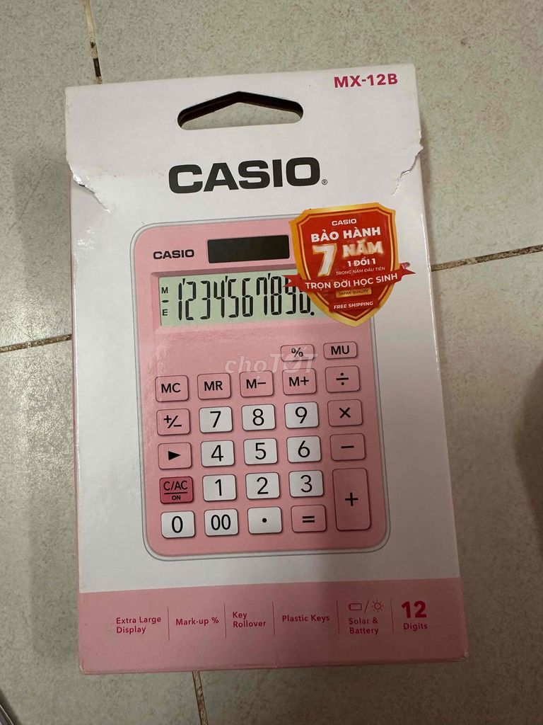 Máy tính bỏ túi Casio MX-12B Hồng 12 số. Mua bán Đồ dùng văn phòng tại Quận 11 Tp Hồ Chí Minh được đăng bởi Huynh GreenBamboo hình 1