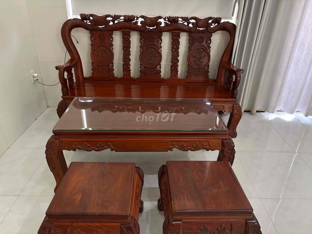 Bộ salon Gỗ Nâu đỏ. Mua bán Bàn ghế tại Thành phố Bến Tre Bến Tre được đăng bởi Bin hình 1