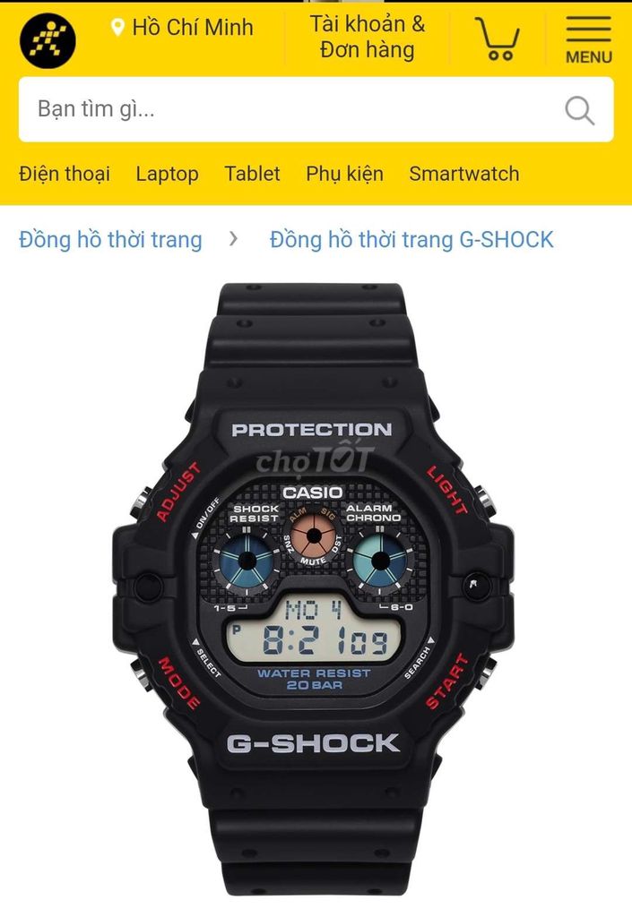 G shock 45.2 mm Nam DW-5900-1DR 20 ATM mới